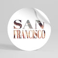 SAN FRANCISCO Runder Wandsticker zum Abziehen und Aufkleben
