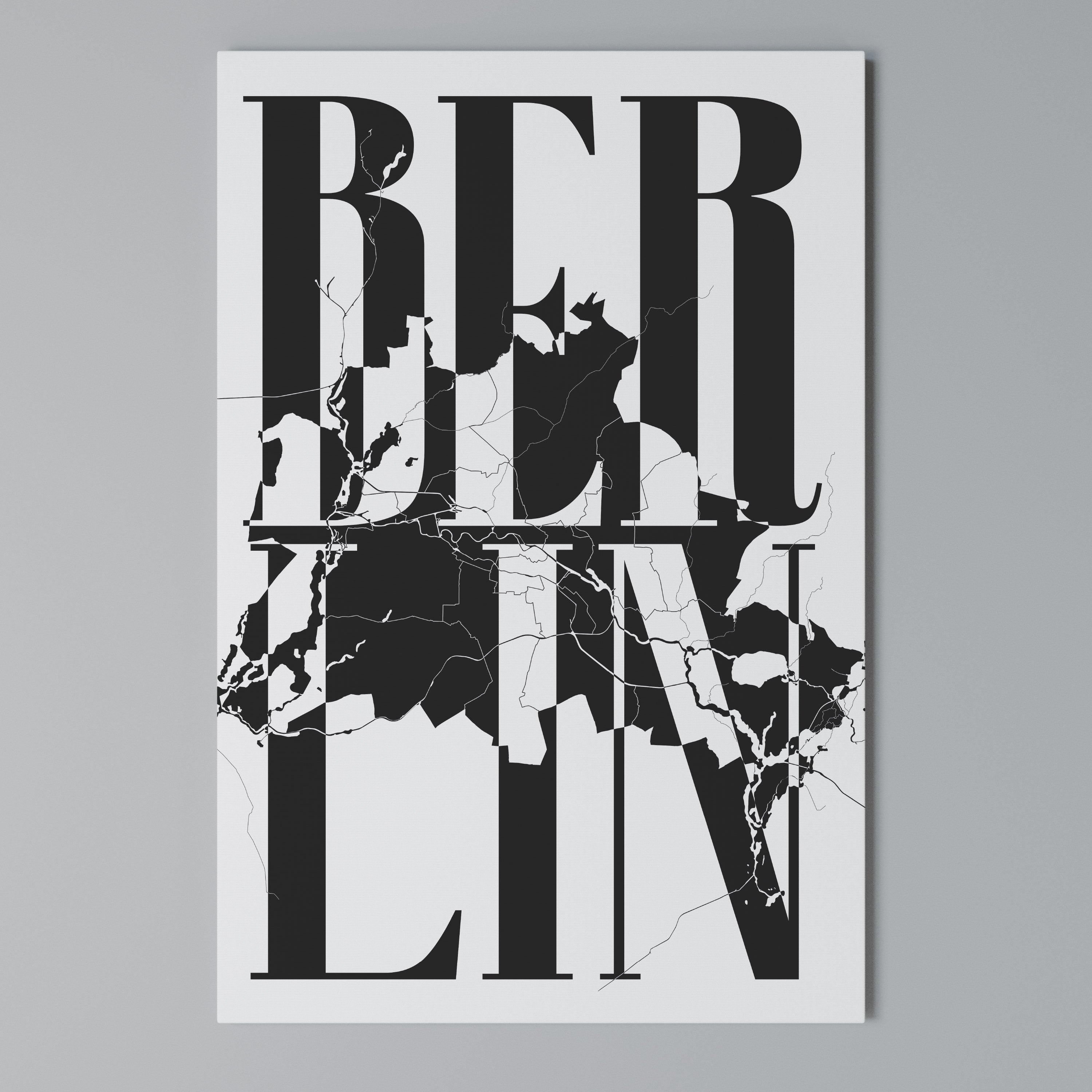 BOLD HORIZONS OF BERLIN Vertical Canvas Print