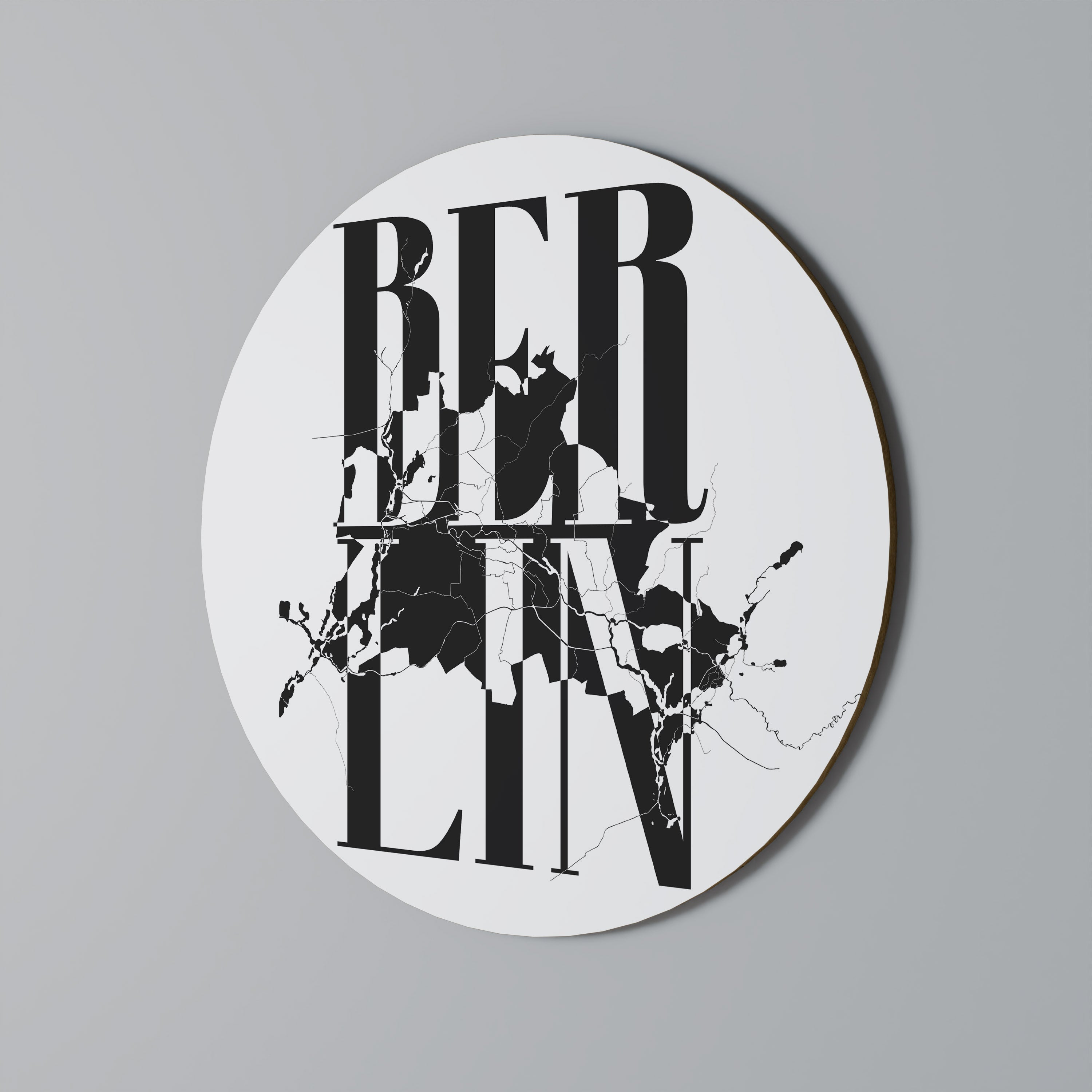 BOLD HORIZONS OF BERLIN Runde Wandkunst