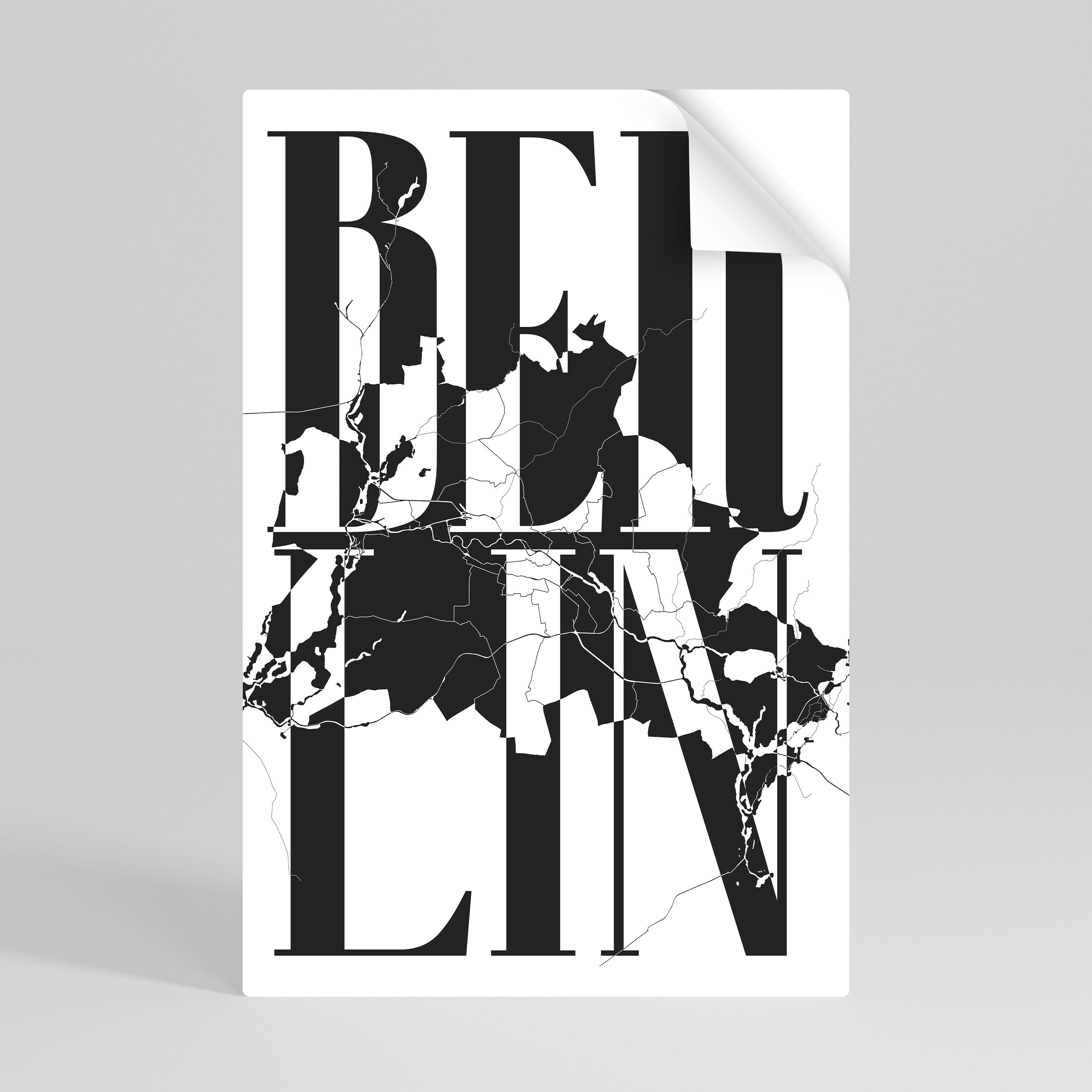 BOLD HORIZONS OF BERLIN Selbstklebendes Poster - Hochformat