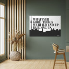 BUILDING OUR LEGACY Selbstklebendes Horizontal-Poster