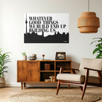 BUILDING OUR LEGACY Selbstklebendes Horizontal-Poster