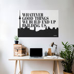 BUILDING OUR LEGACY Selbstklebendes Horizontal-Poster