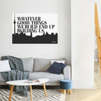 BUILDING OUR LEGACY Selbstklebendes Horizontal-Poster