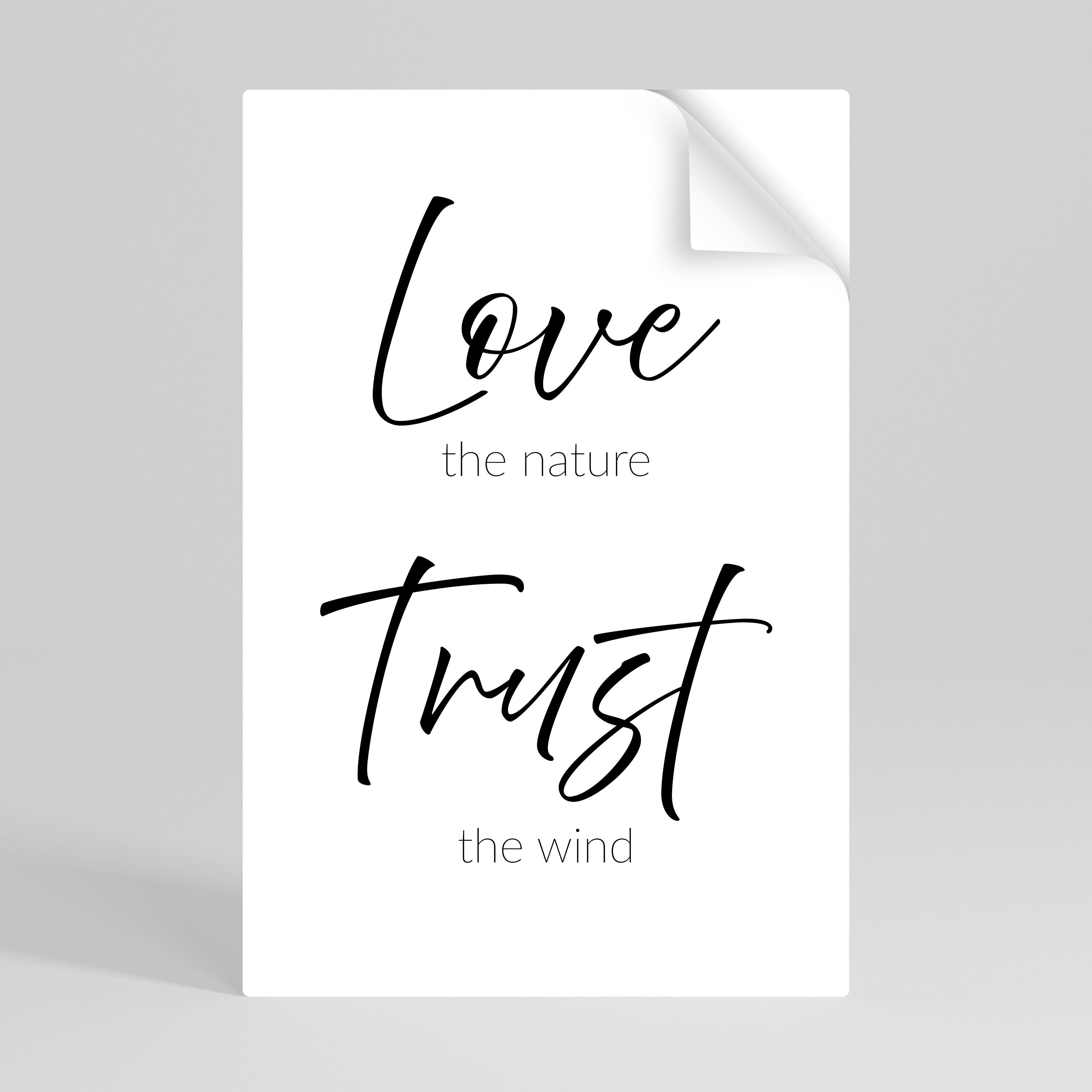 BREEZY BELIEFS Selbstklebendes Poster - Hochformat