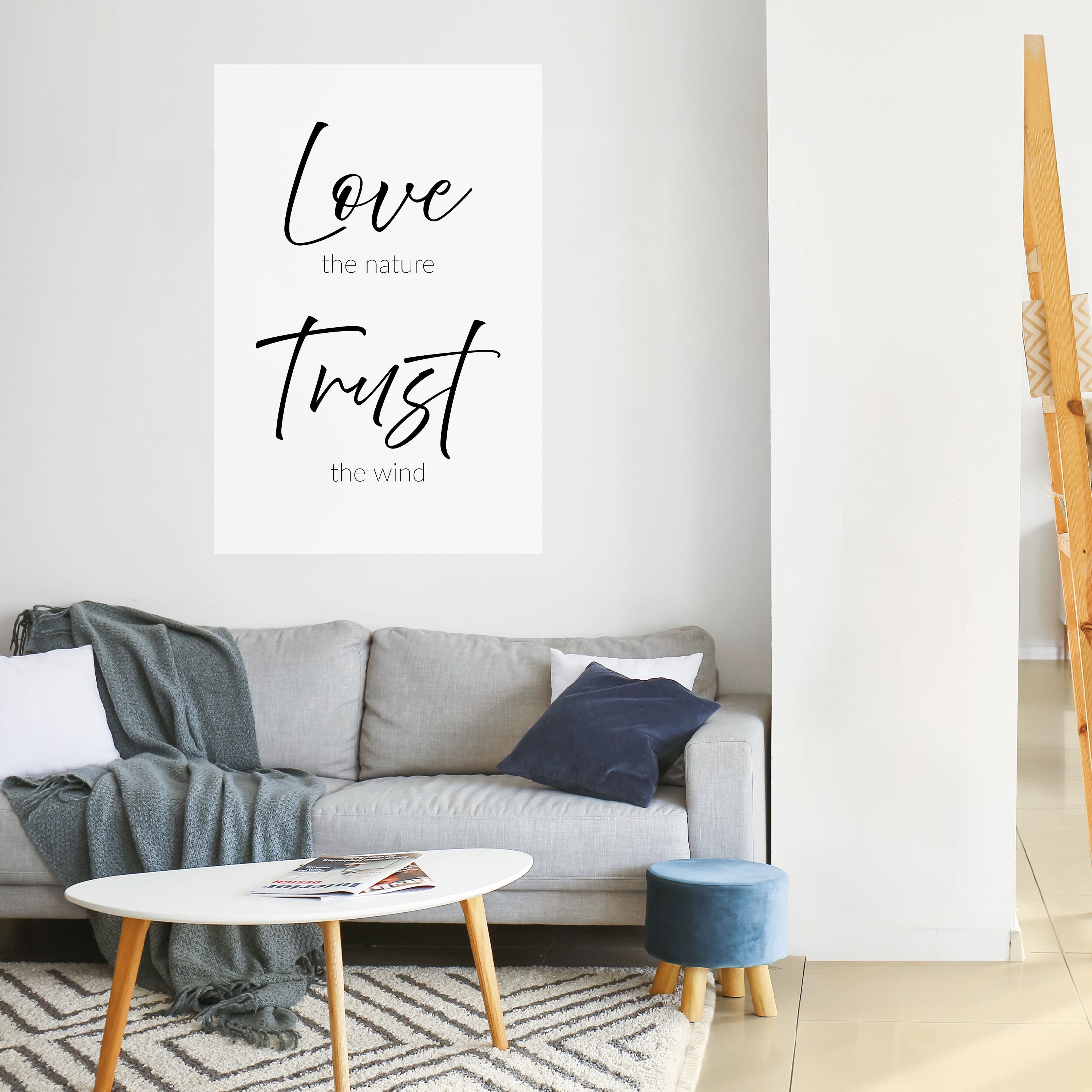 BREEZY BELIEFS Vertikales Poster zum Abziehen und Aufkleben