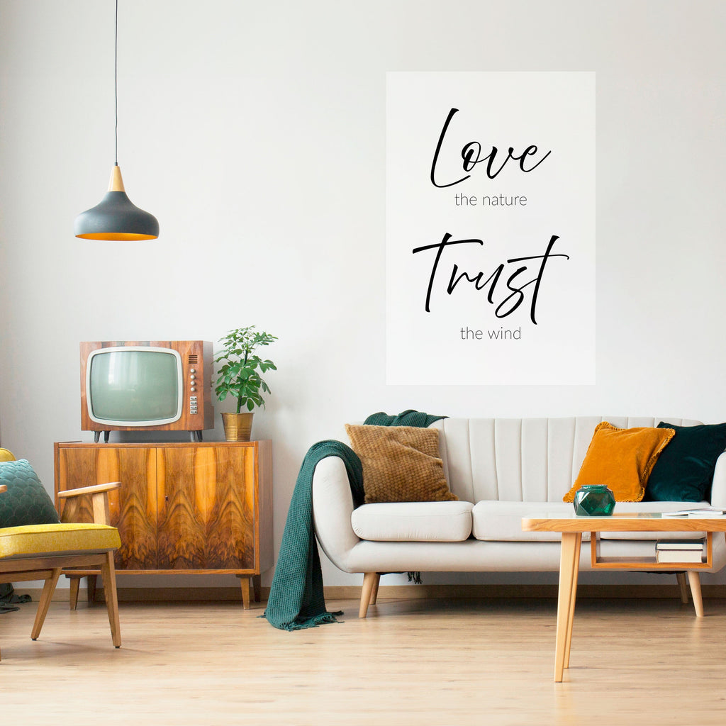 BREEZY BELIEFS Vertikales Poster zum Abziehen und Aufkleben