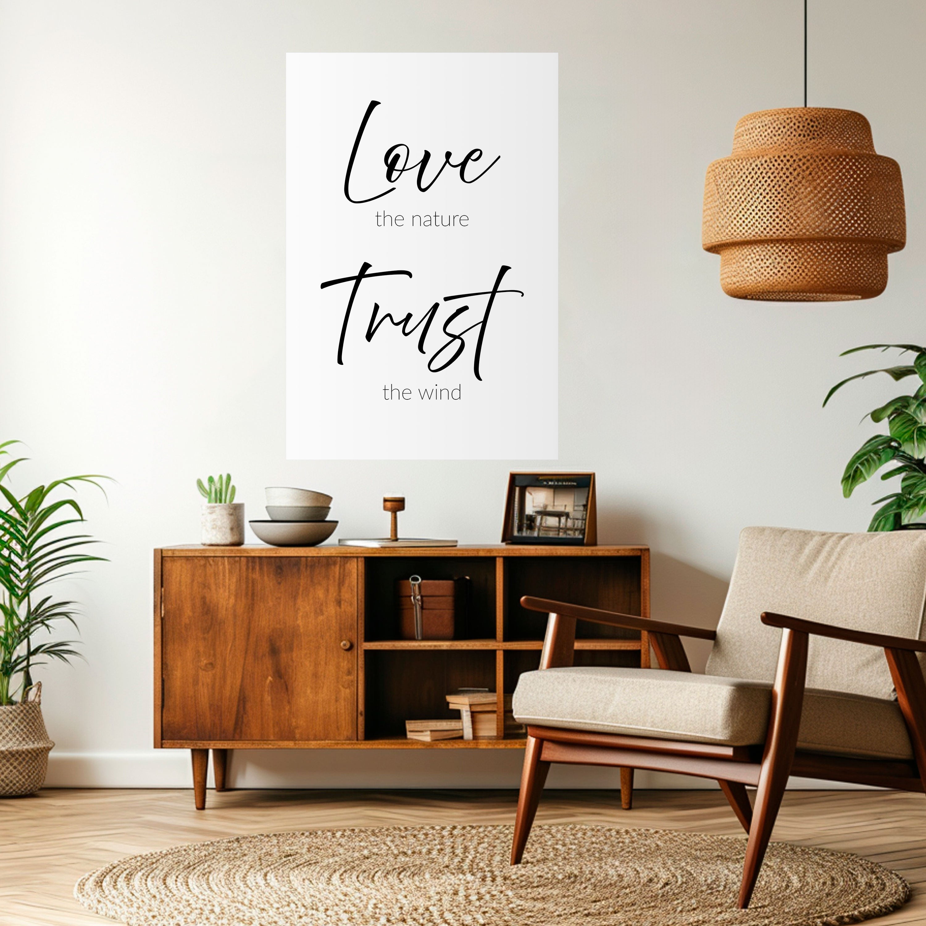 BREEZY BELIEFS Vertikales Poster zum Abziehen und Aufkleben