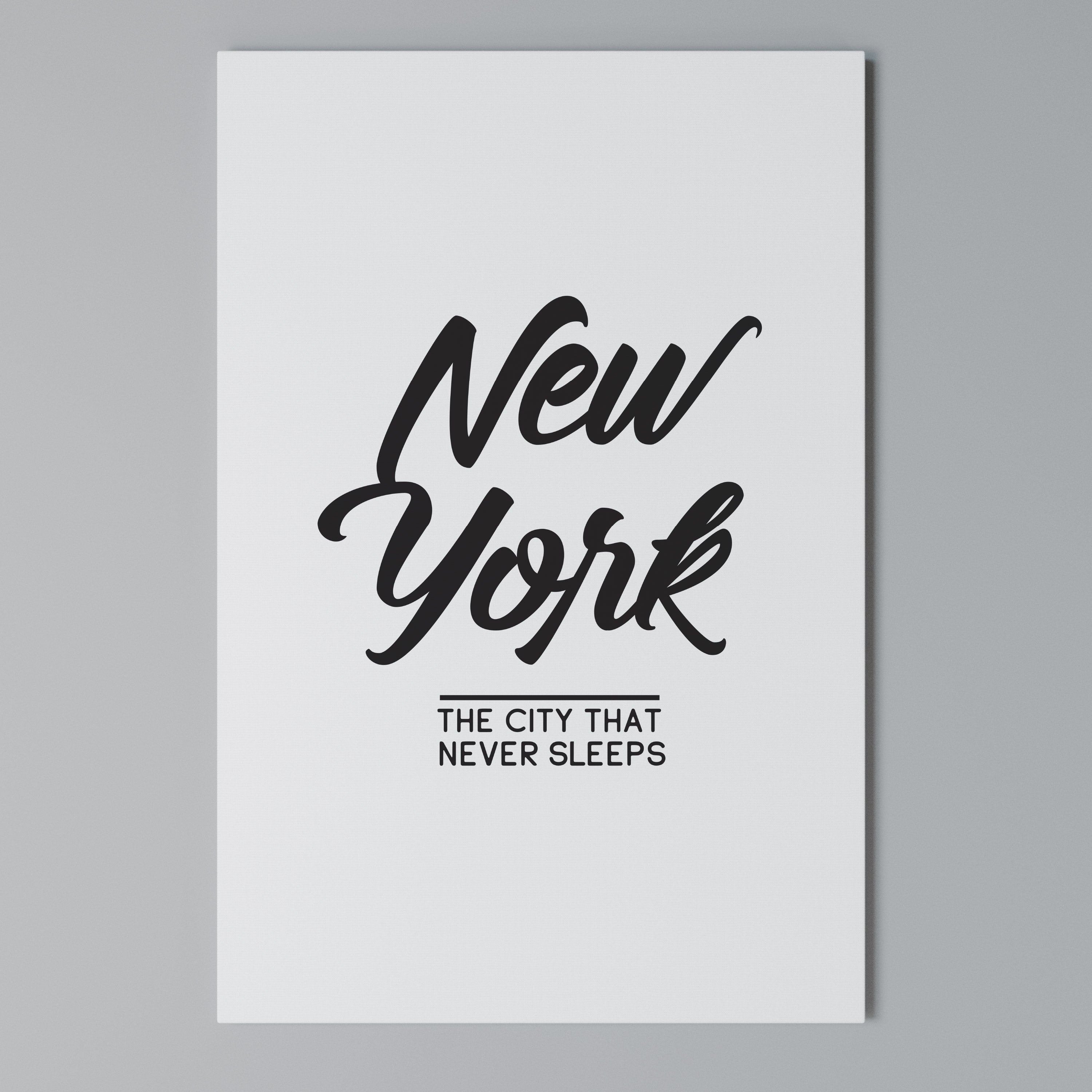 AWAKE IN NYC Vertical Canvas Print