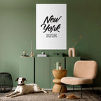 AWAKE IN NYC Selbstklebendes Poster - Hochformat