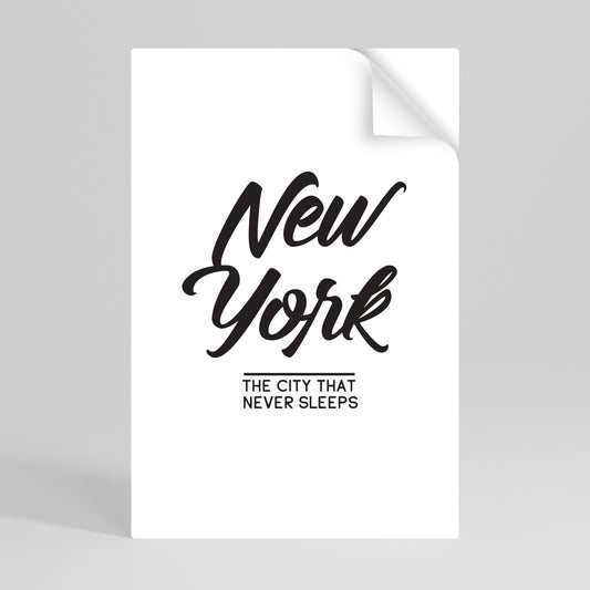 AWAKE IN NYC Selbstklebendes Poster - Hochformat