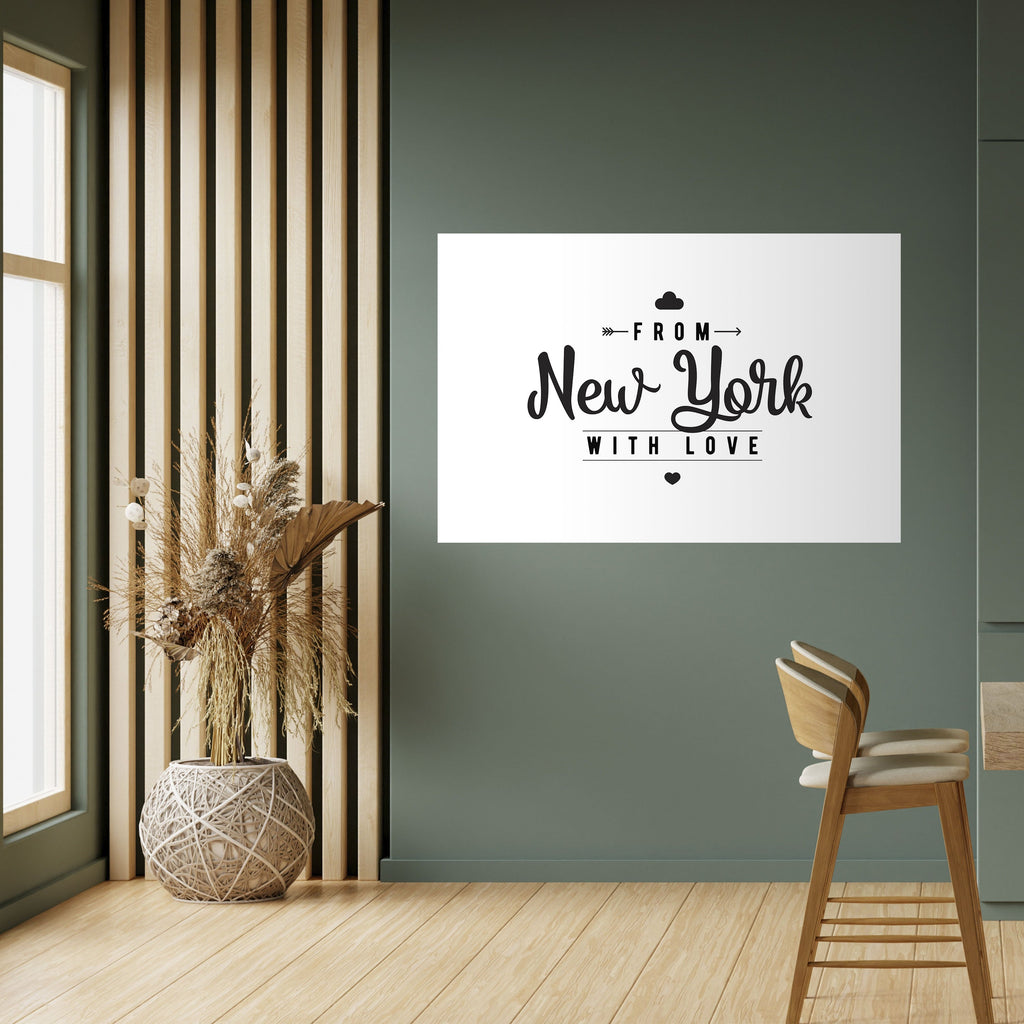 NEW YORK HEARTBEAT Peel and Stick Horizontal Poster