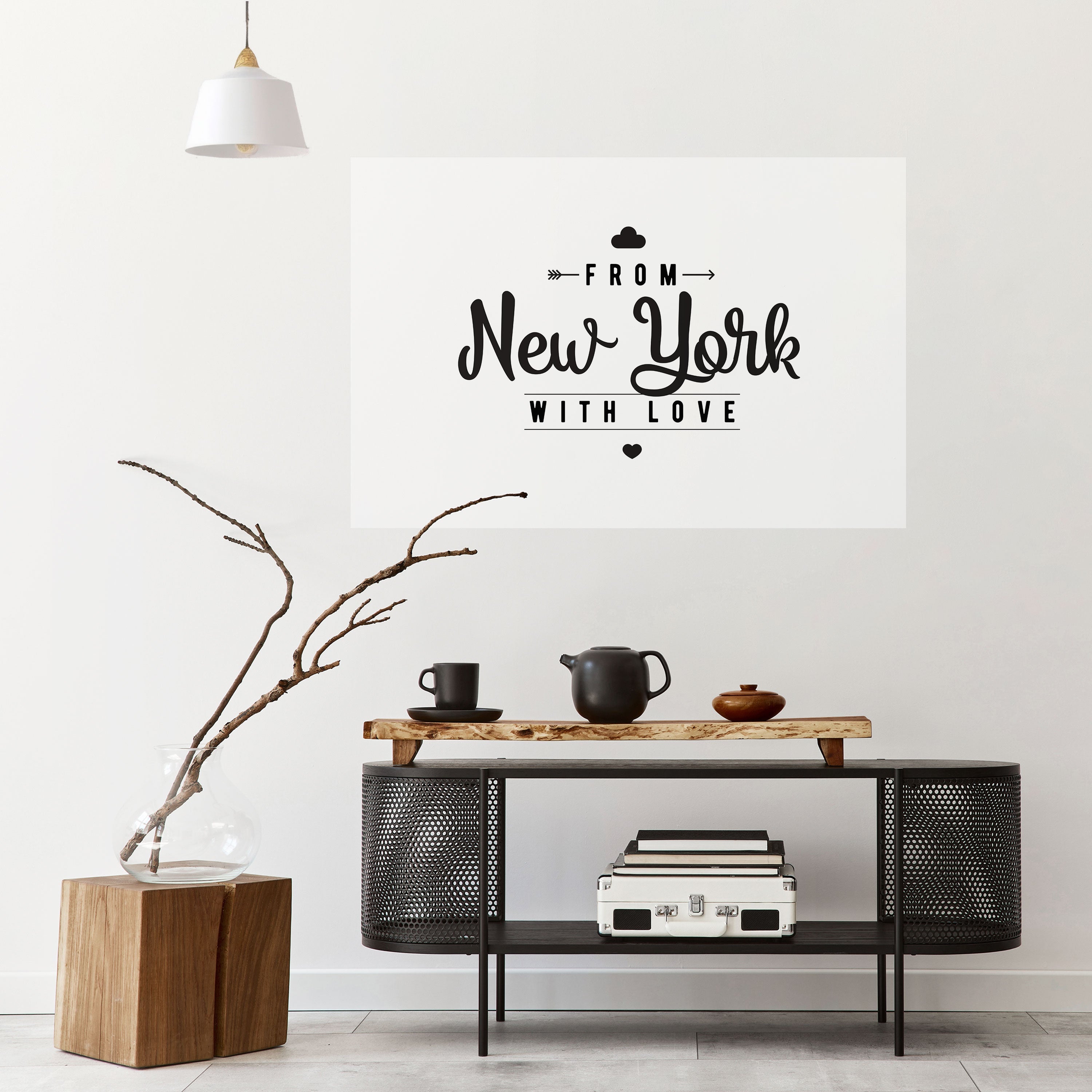 NEW YORK HEARTBEAT Horizontales Poster zum Abziehen und Aufkleben
