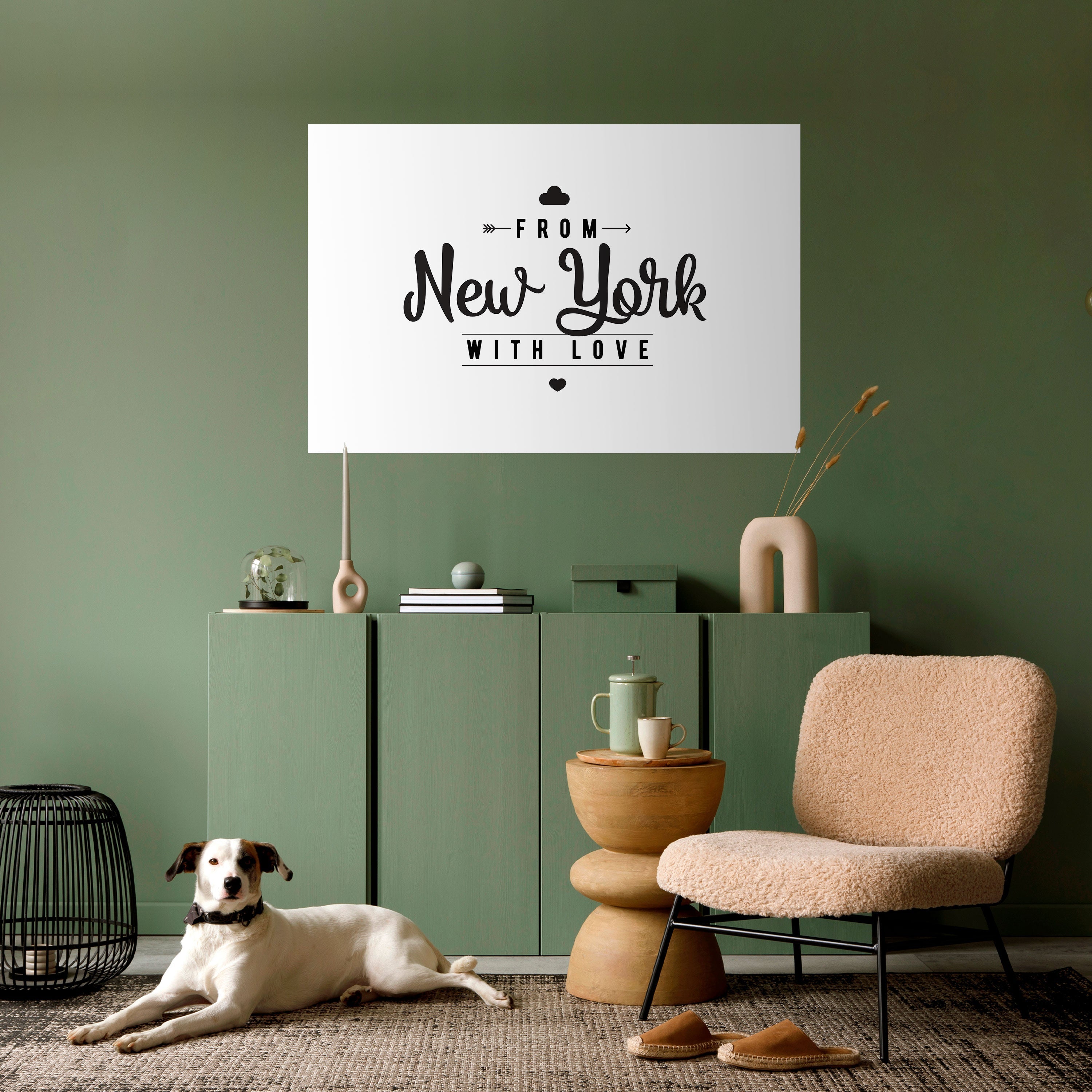 NEW YORK HEARTBEAT Horizontales Poster zum Abziehen und Aufkleben