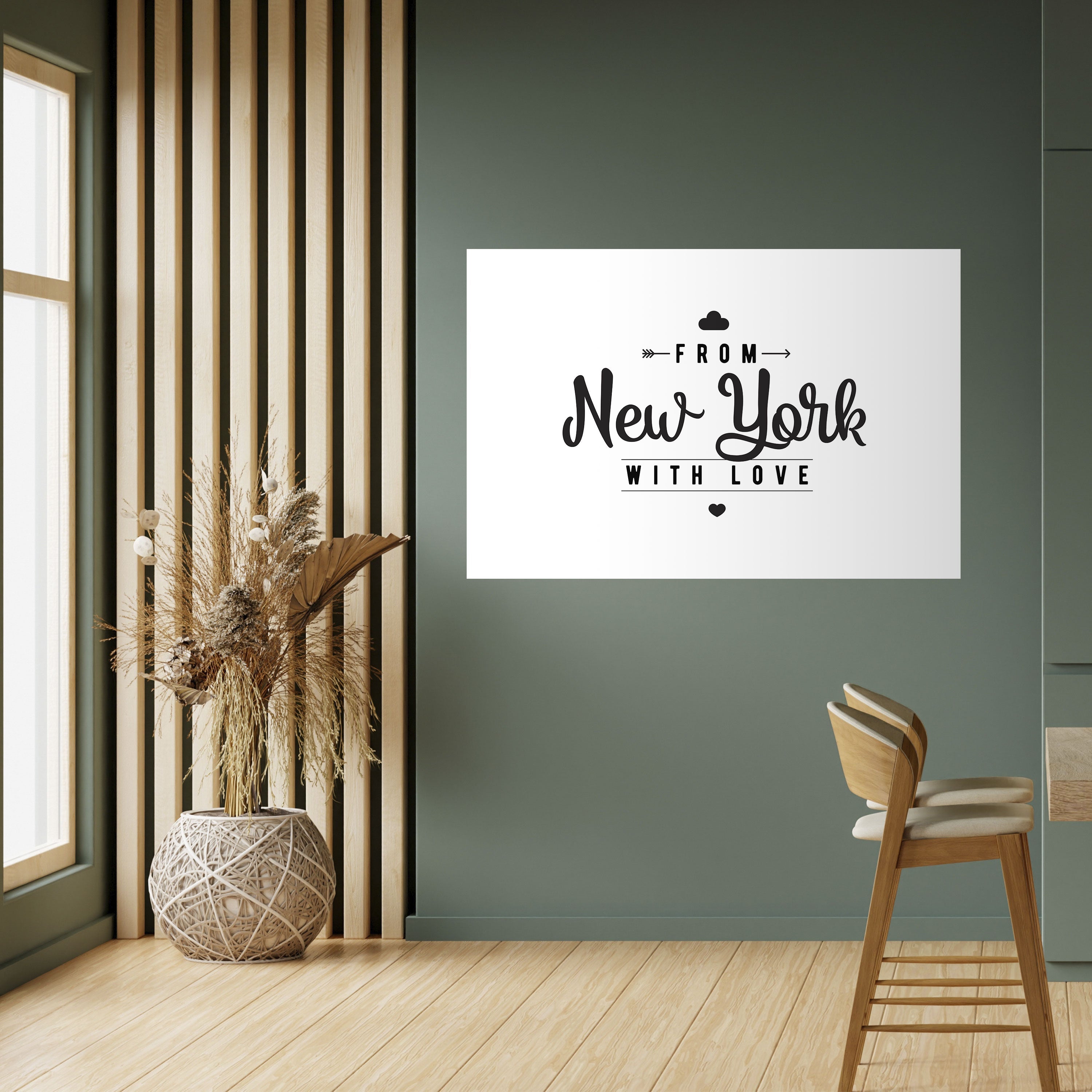NEW YORK HEARTBEAT Horizontales Poster zum Abziehen und Aufkleben