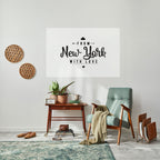 NEW YORK HEARTBEAT Selbstklebendes Horizontal-Poster