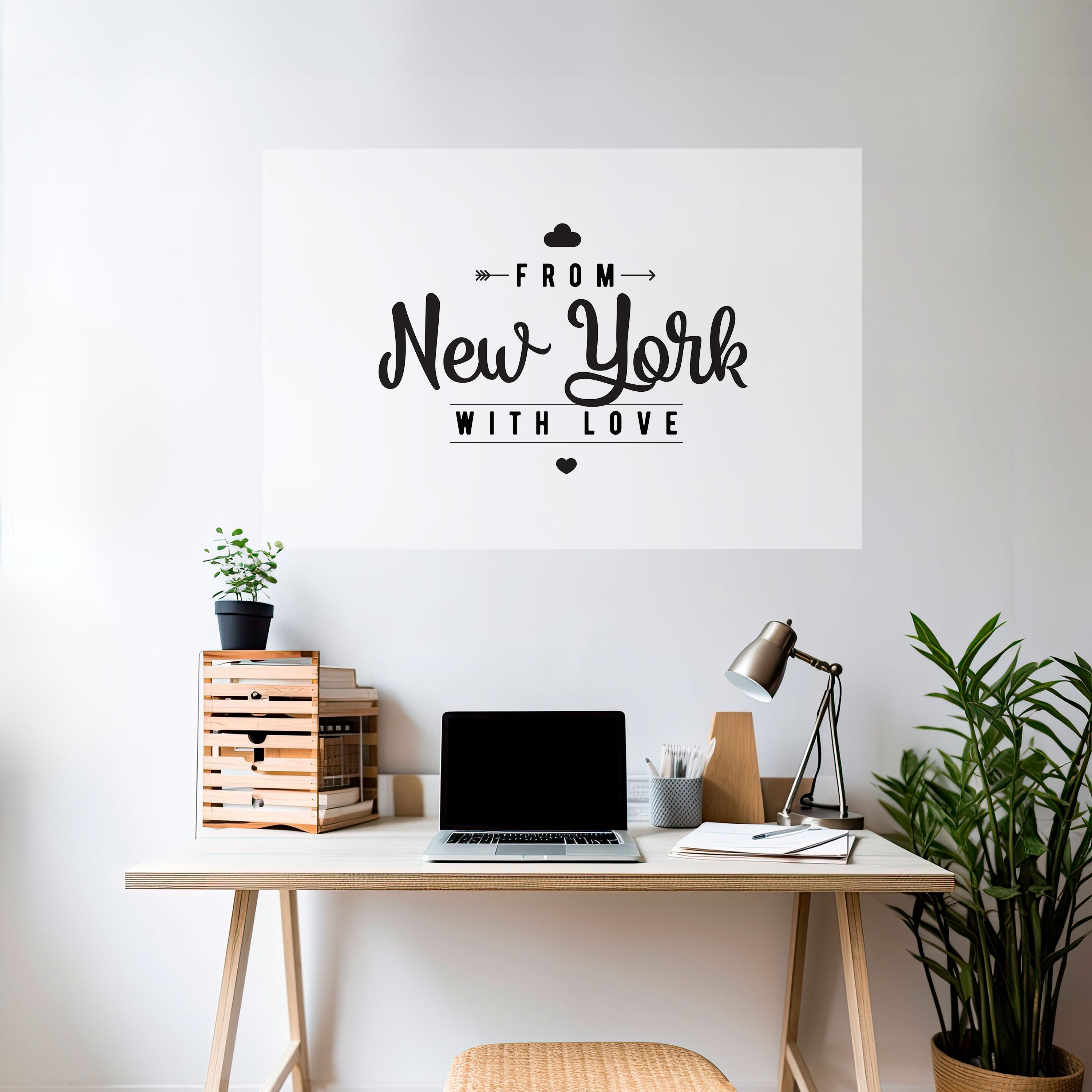 NEW YORK HEARTBEAT Horizontales Poster zum Abziehen und Aufkleben