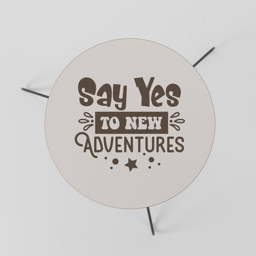 ADVENTURE AWAITS YOU Couchtisch Ø 60 cm