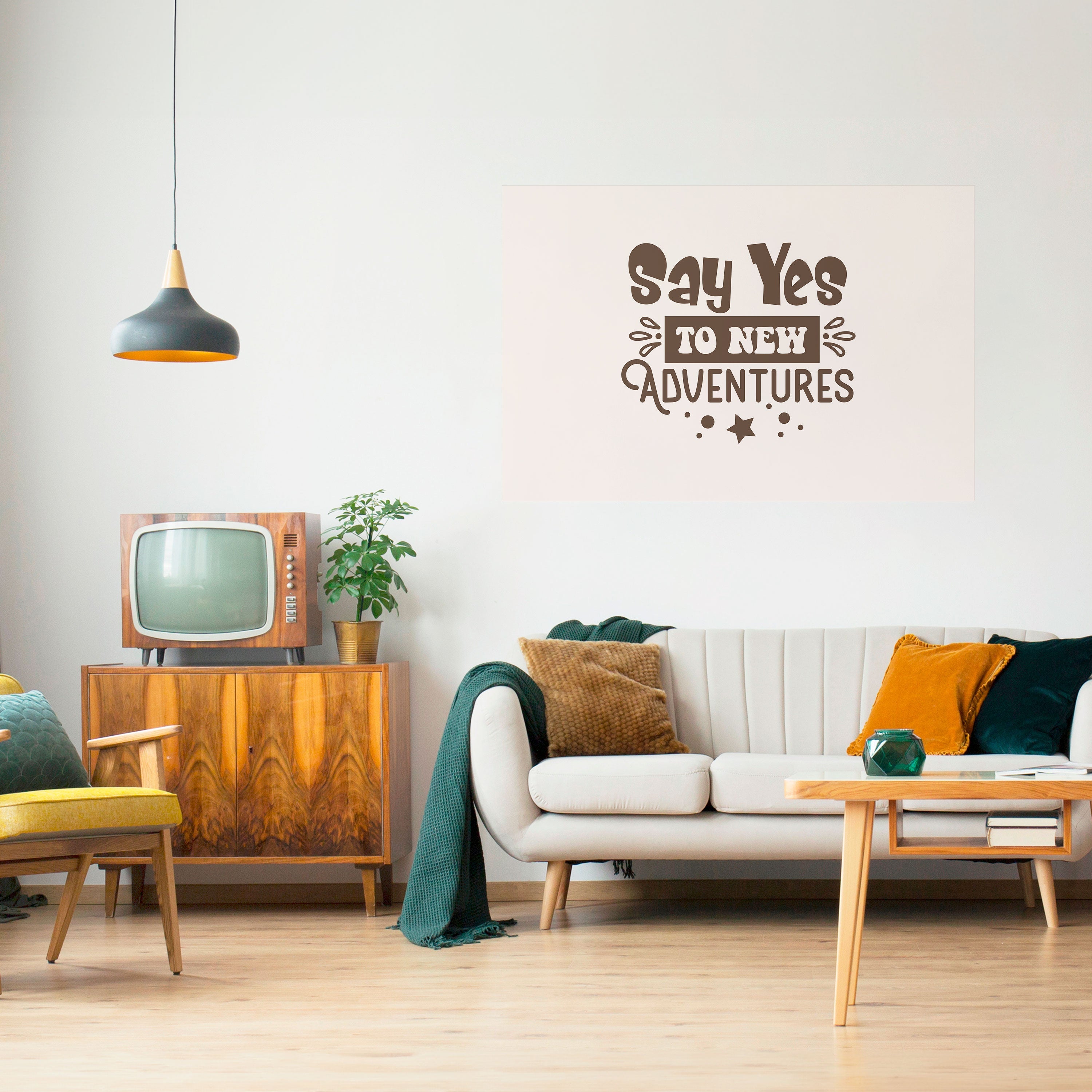 Das Abenteuer erwartet Sie Horizontales Poster zum Abziehen und Aufkleben