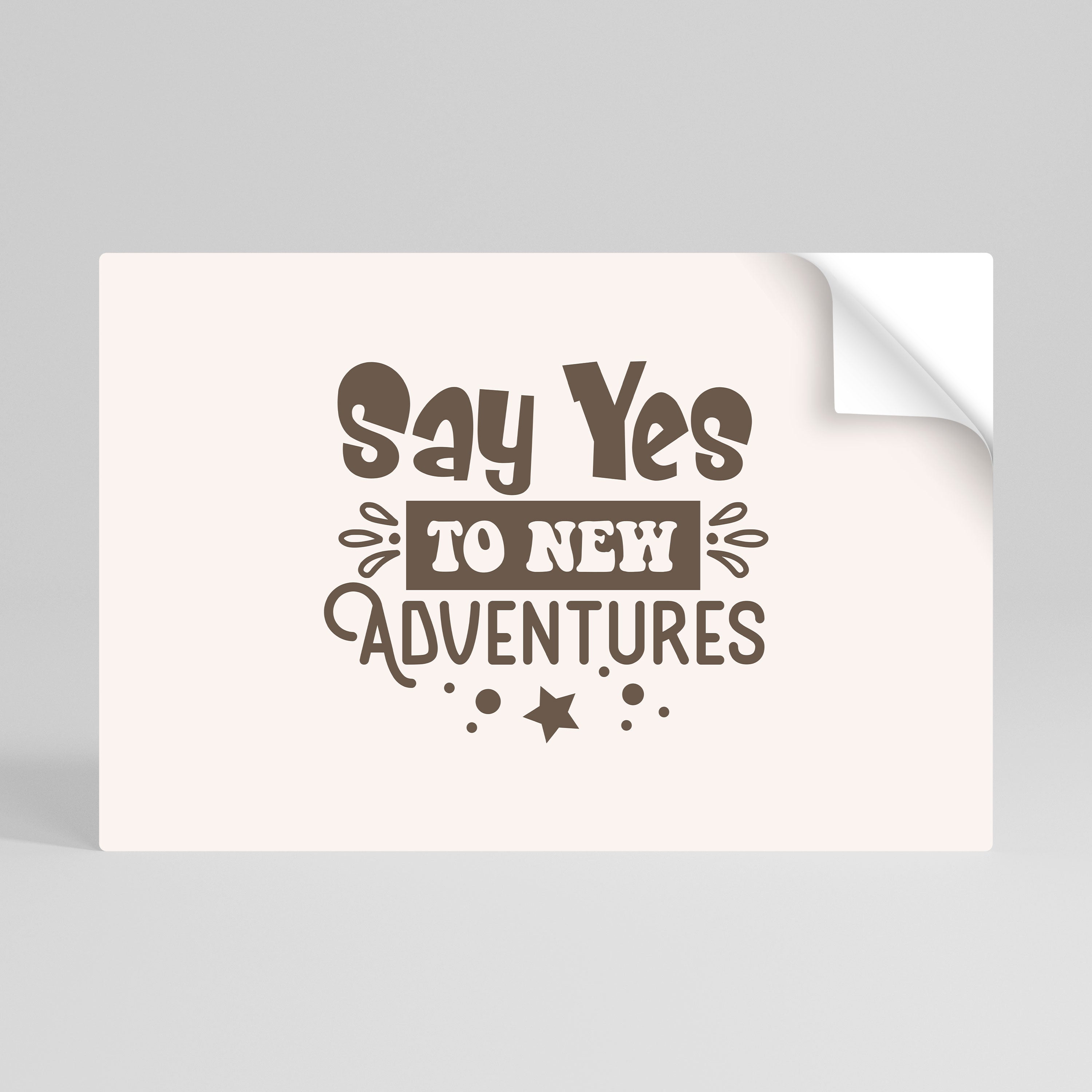 ADVENTURE AWAITS YOU Selbstklebendes Horizontal-Poster