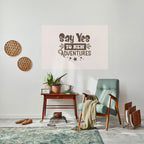 ADVENTURE AWAITS YOU Selbstklebendes Horizontal-Poster