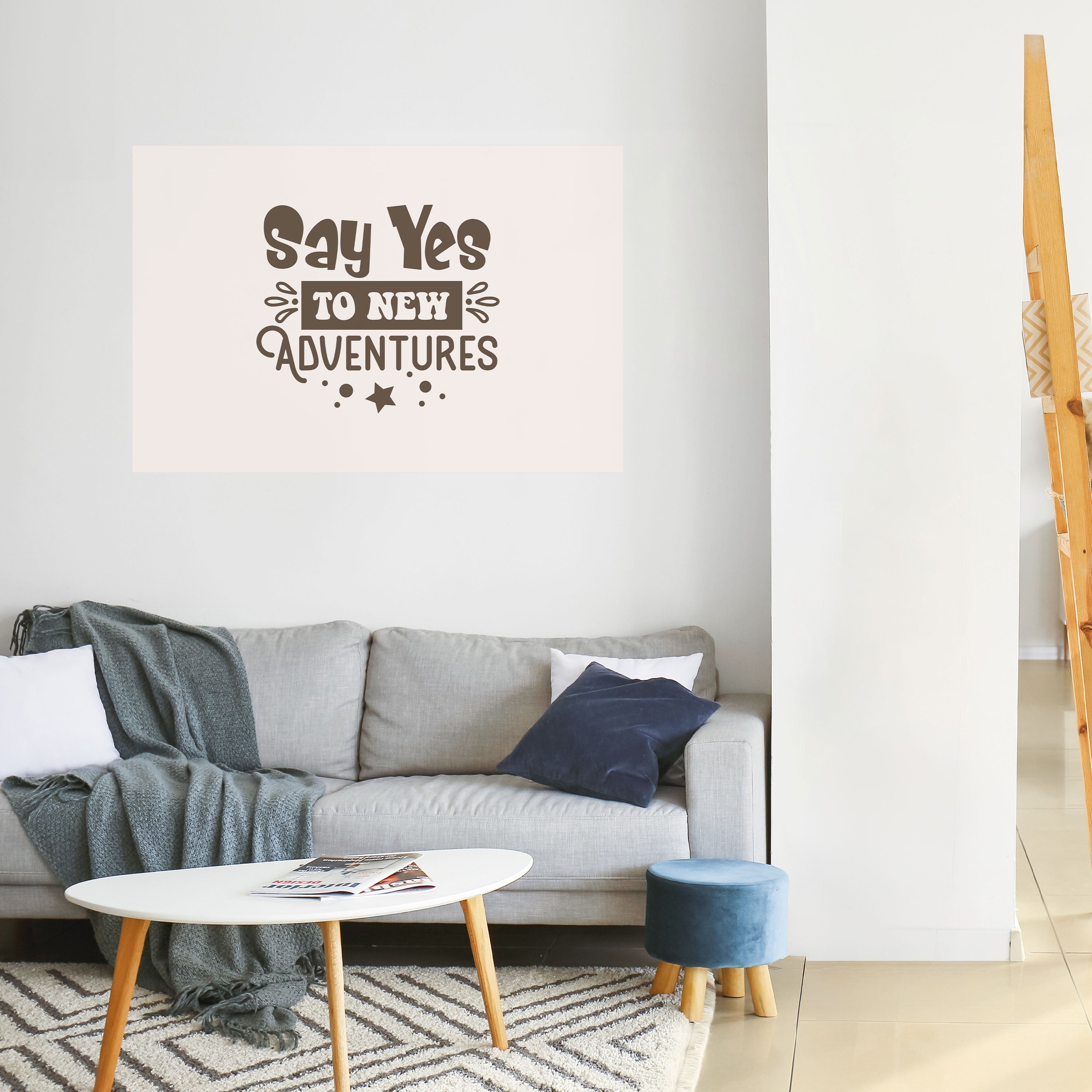 Das Abenteuer erwartet Sie Horizontales Poster zum Abziehen und Aufkleben