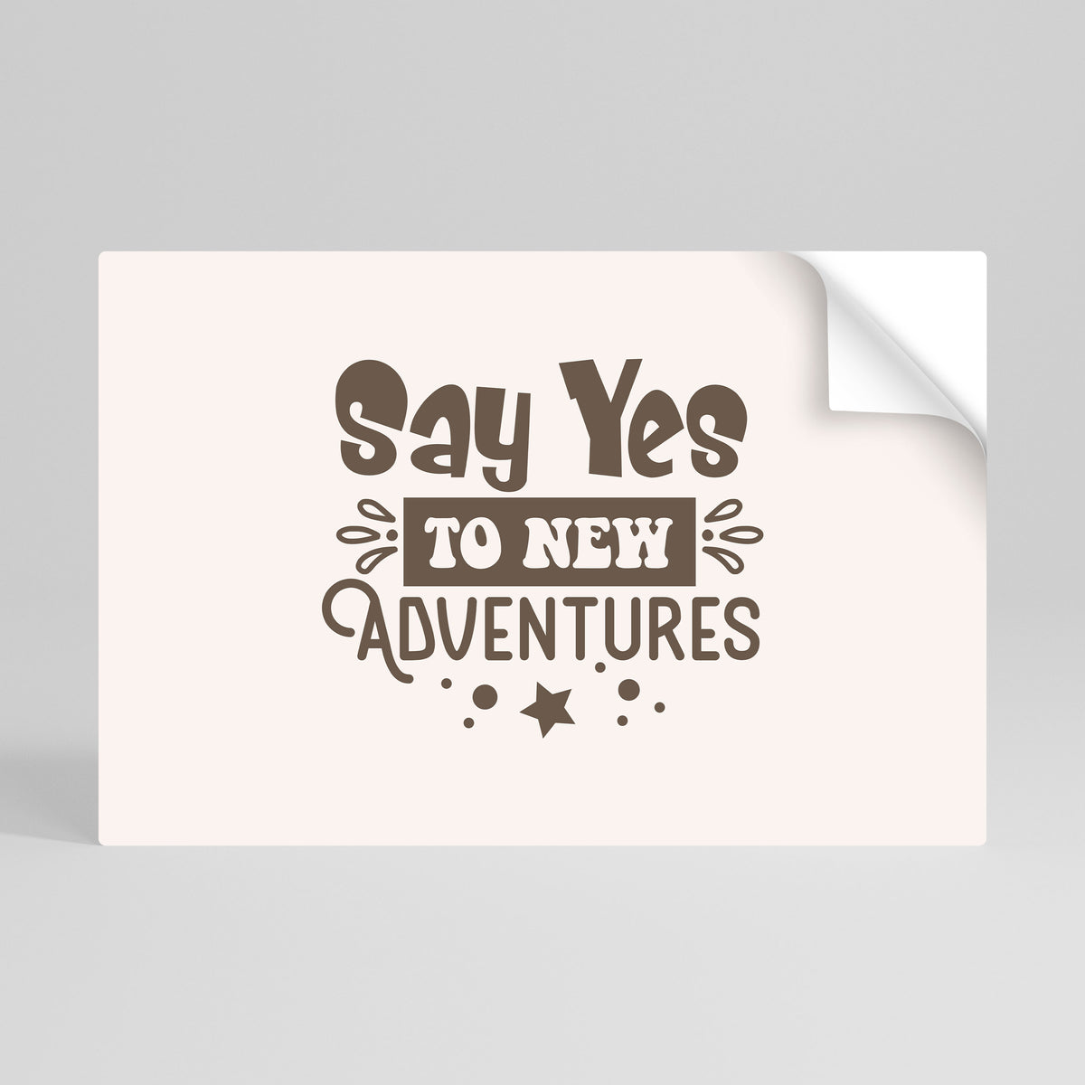 ADVENTURE AWAITS YOU Selbstklebendes Horizontal-Poster