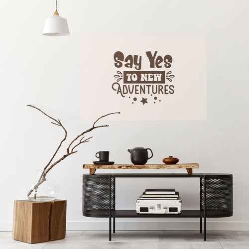 ADVENTURE AWAITS YOU Selbstklebendes Horizontal-Poster