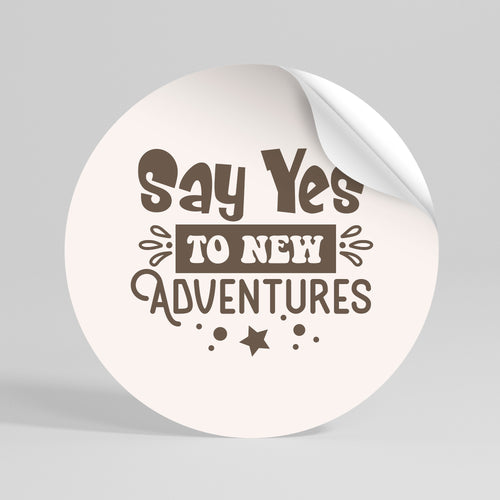 ADVENTURE AWAITS YOU Runder Wandsticker zum Abziehen und Aufkleben