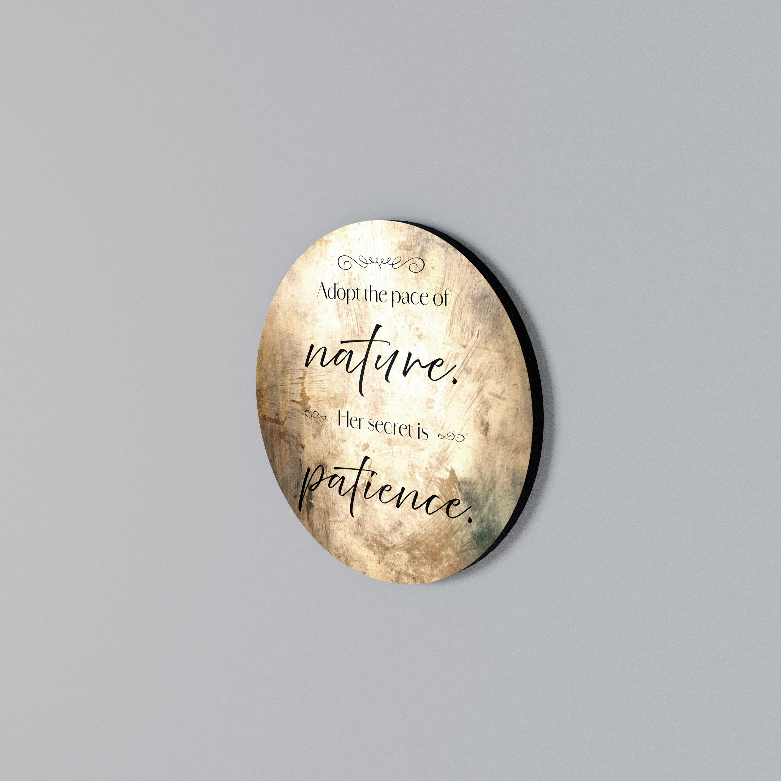 HARMONY WITH NATURE Rundes Wandbild