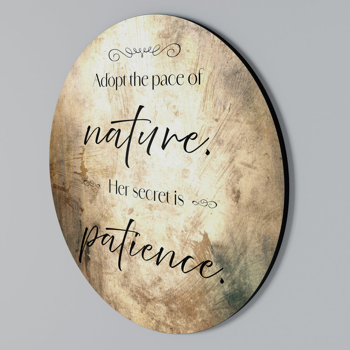 HARMONY WITH NATURE Rundes Wandbild