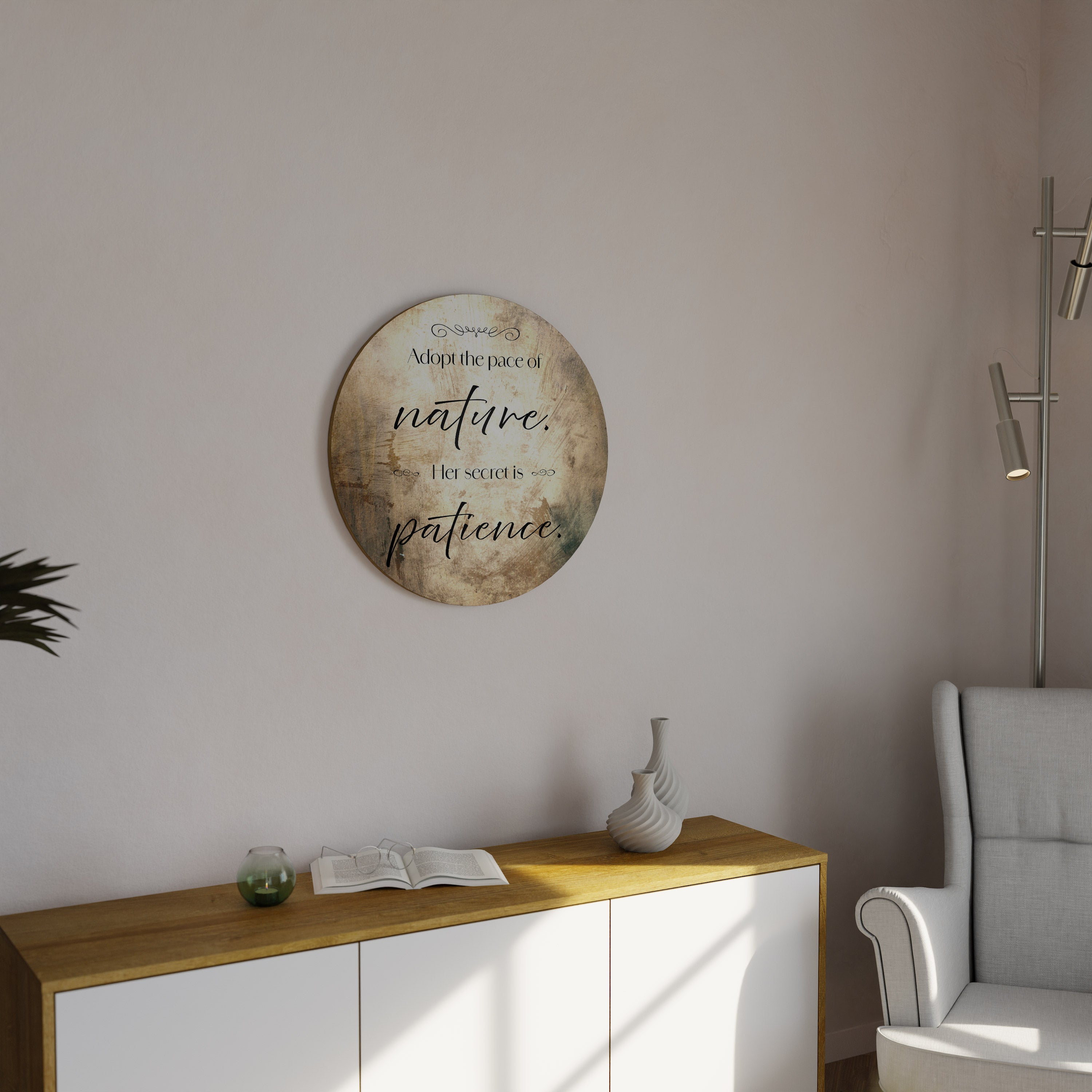 HARMONIE MIT DER NATUR Runde Wandkunst