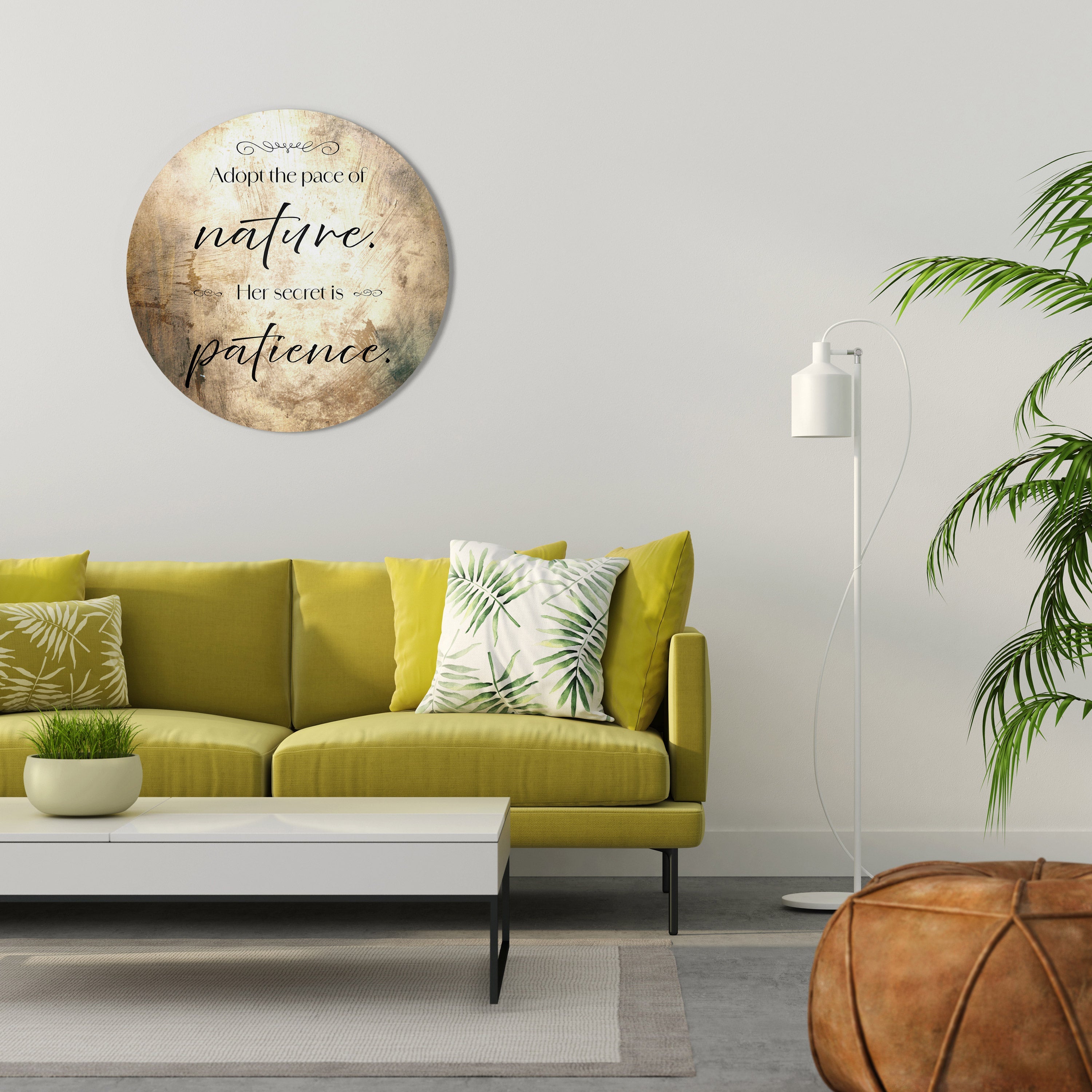 HARMONIE MIT DER NATUR Runde Wandkunst