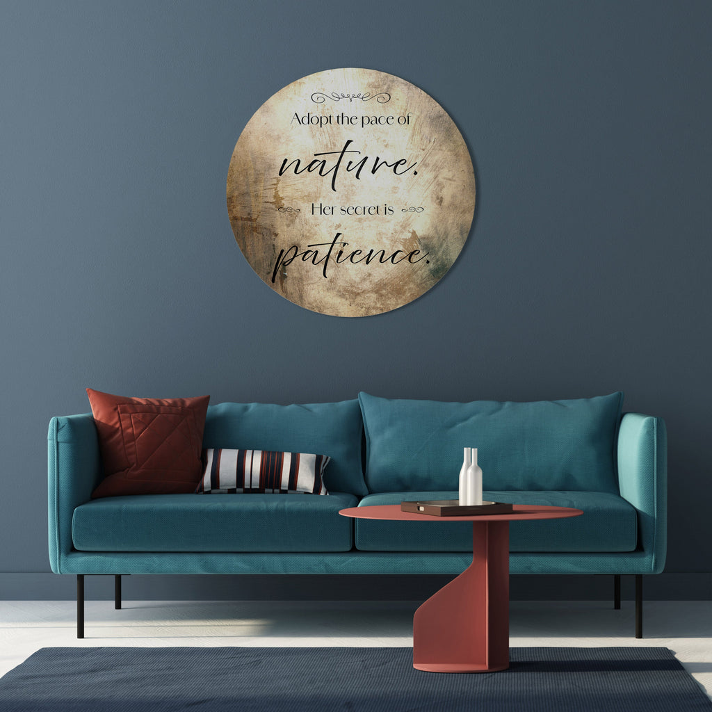 HARMONIE MIT DER NATUR Runde Wandkunst