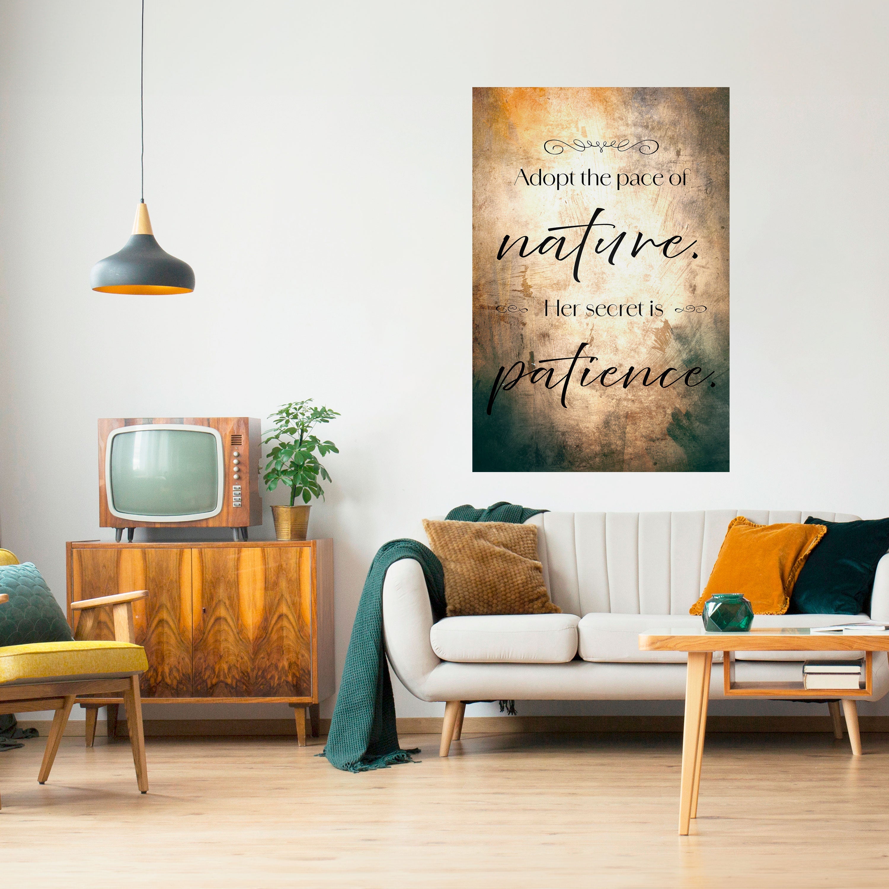 HARMONY WITH NATURE Vertikales Poster zum Abziehen und Aufkleben