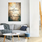 HARMONY WITH NATURE Selbstklebendes Poster - Hochformat