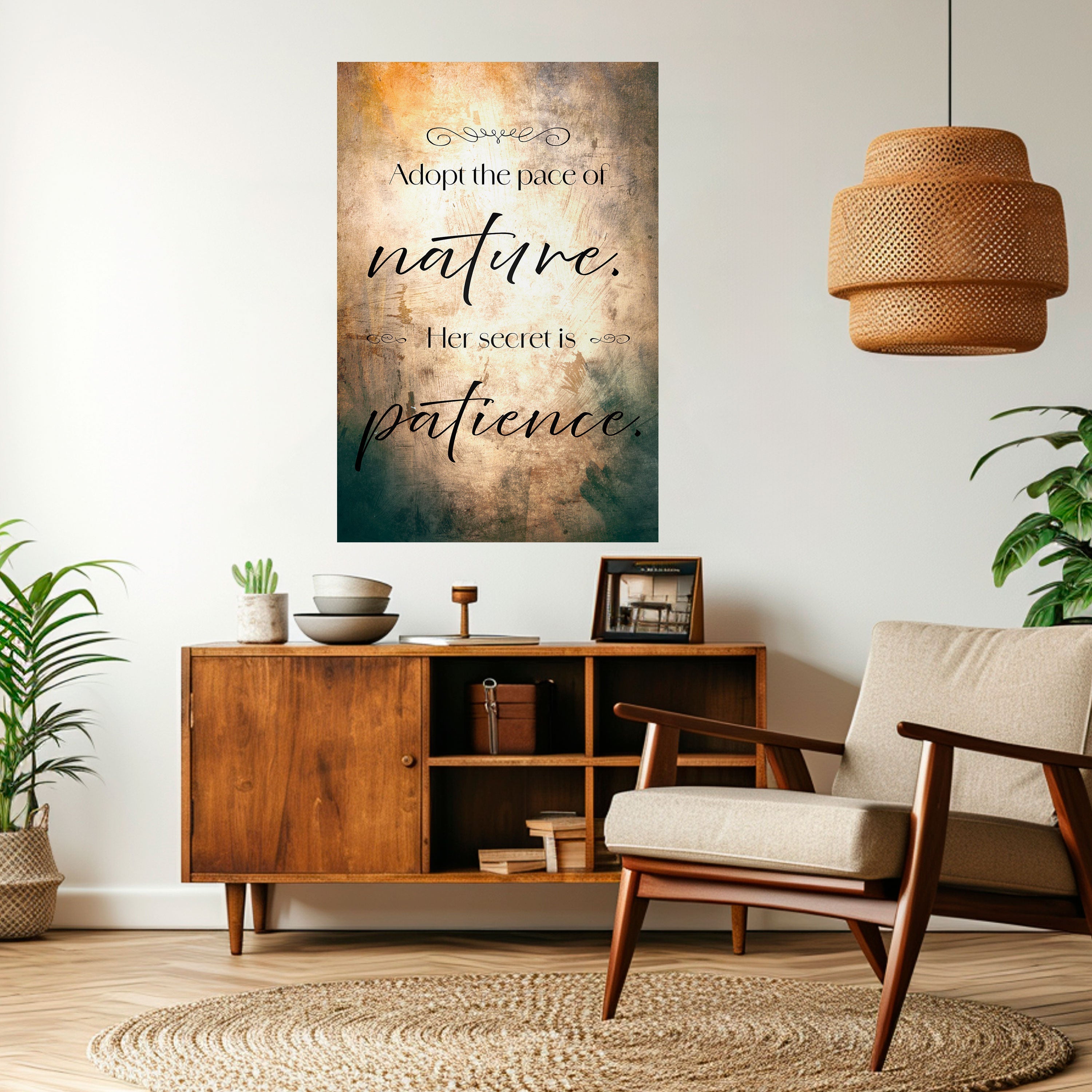 HARMONY WITH NATURE Vertikales Poster zum Abziehen und Aufkleben