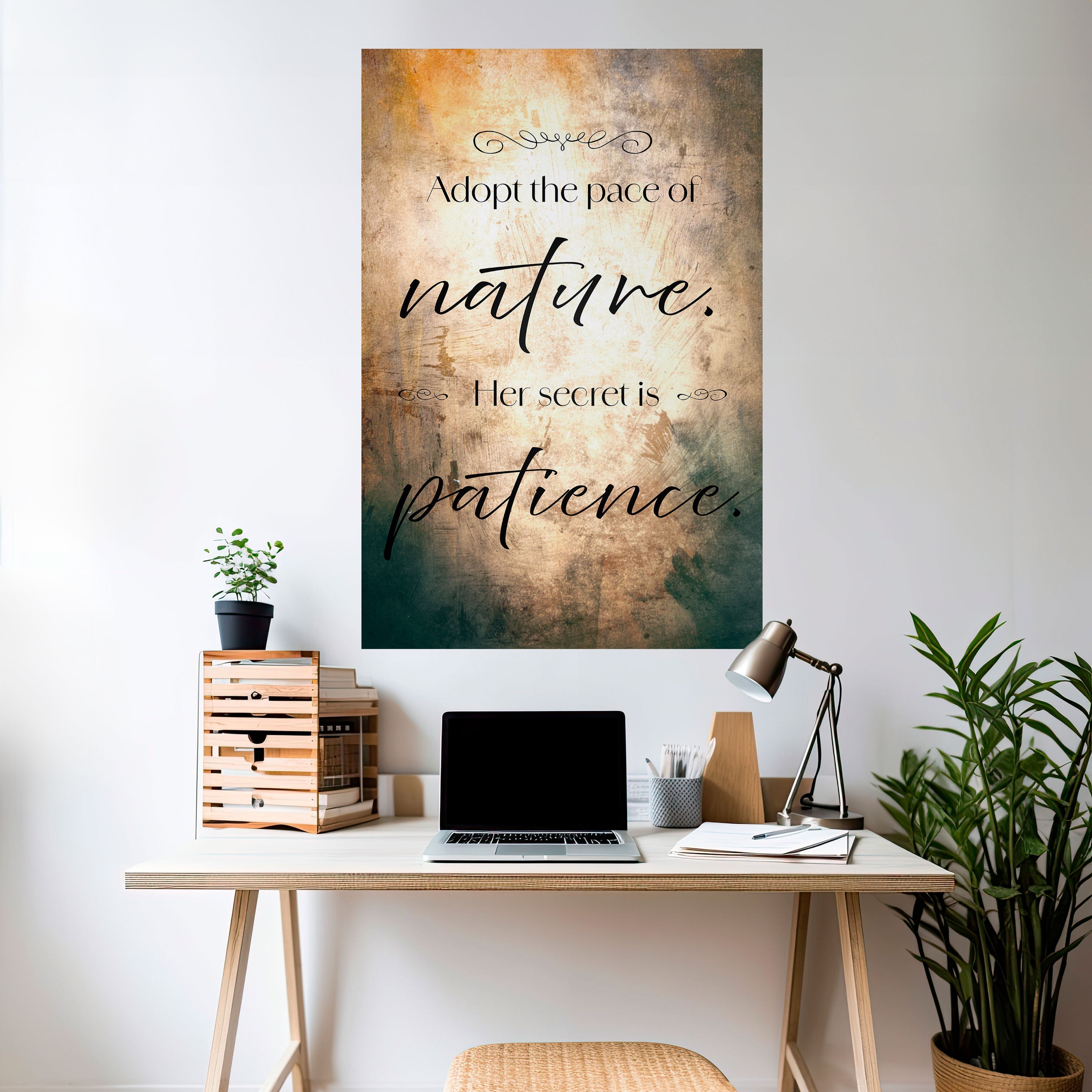 HARMONY WITH NATURE Vertikales Poster zum Abziehen und Aufkleben