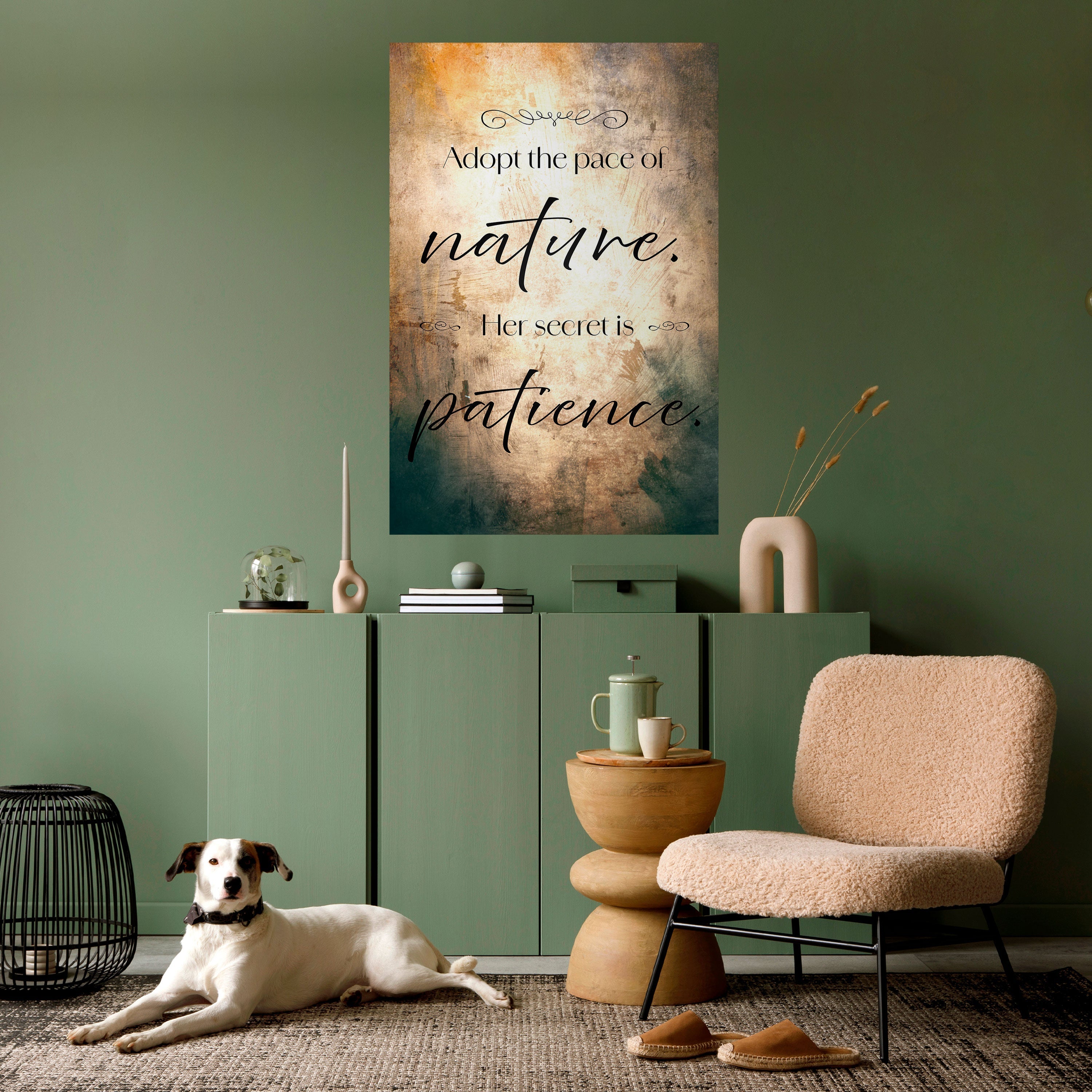 HARMONY WITH NATURE Vertikales Poster zum Abziehen und Aufkleben