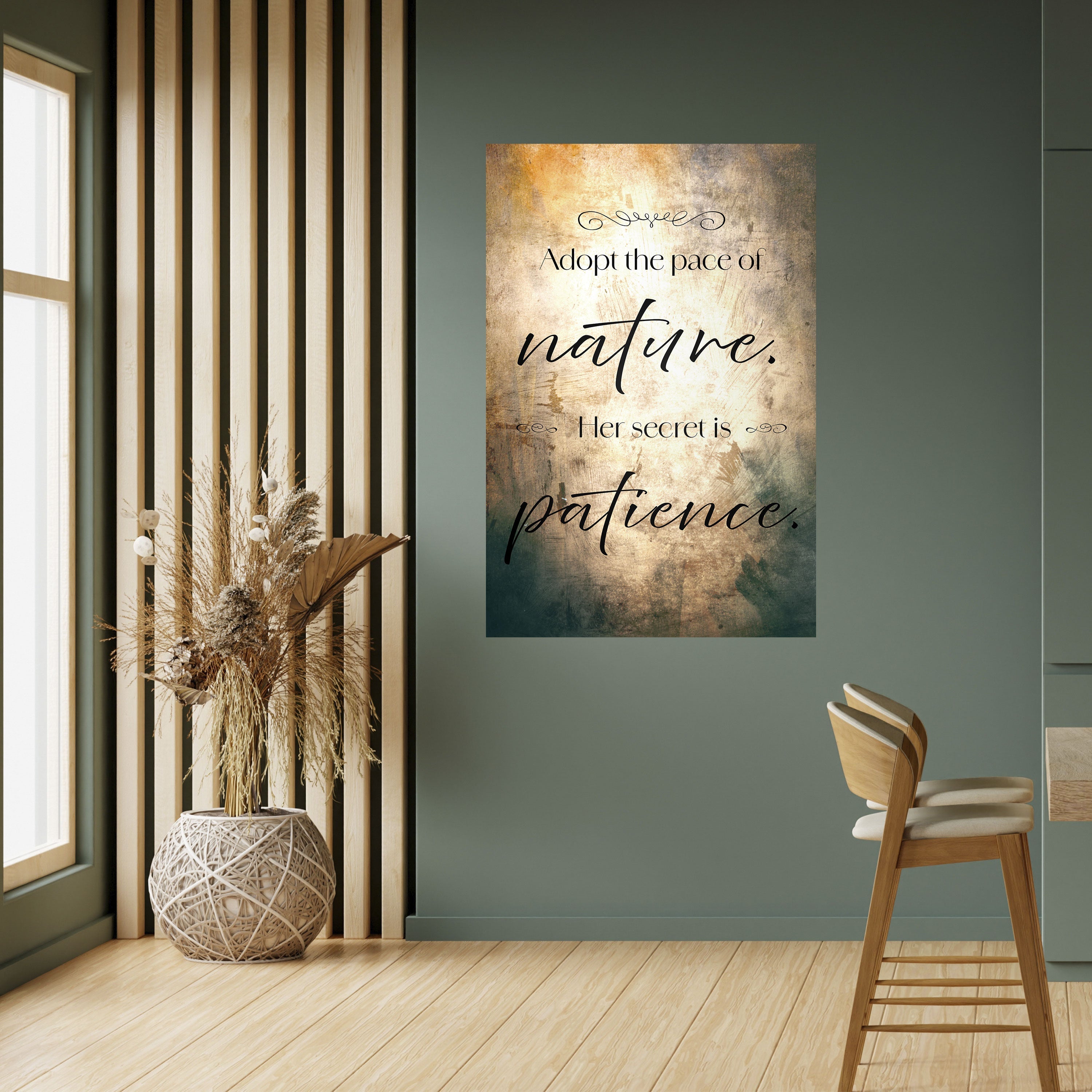 HARMONY WITH NATURE Vertikales Poster zum Abziehen und Aufkleben