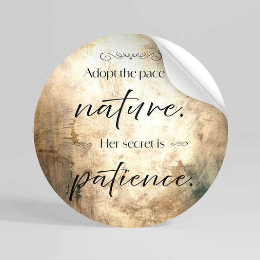 HARMONY WITH NATURE Runder Wandsticker zum Abziehen und Aufkleben