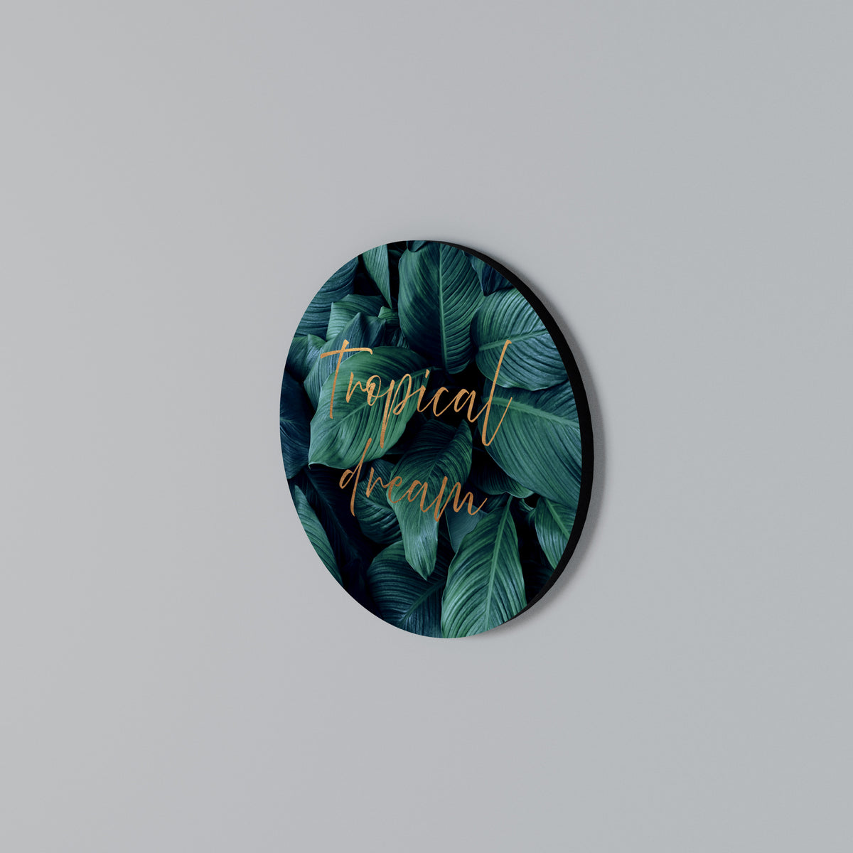 TROPICAL BLISS Rundes Wandbild