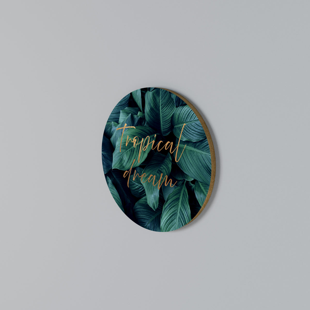 TROPICAL BLISS Rundes Wandbild