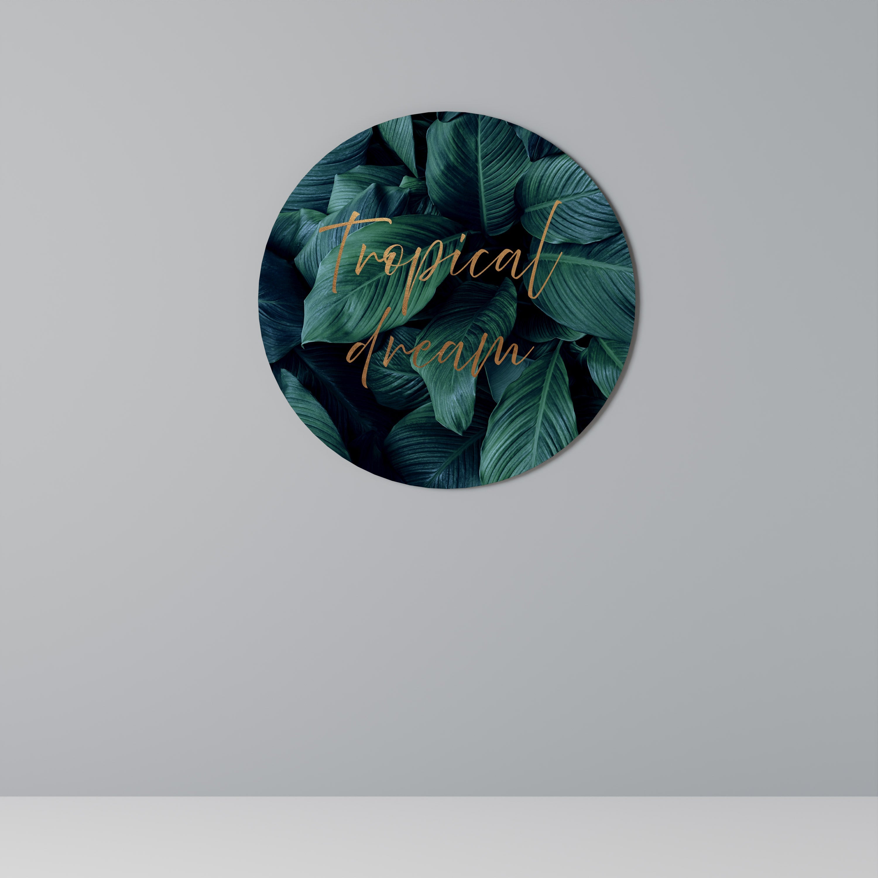 TROPICAL BLISS Runde Wandkunst