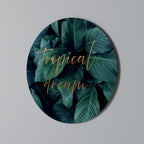 TROPICAL BLISS Runde Wanddekoration Ø 69 cm
