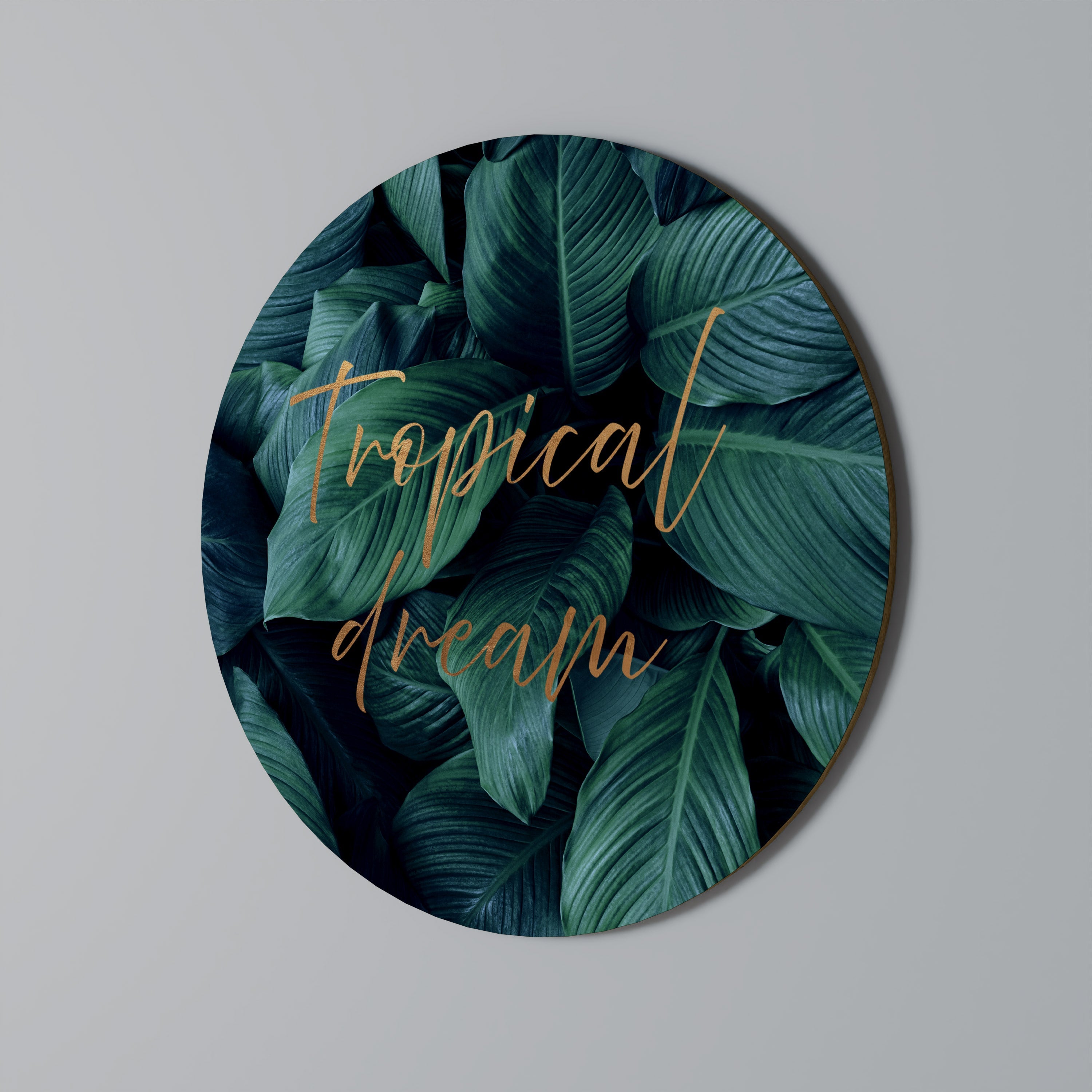 TROPICAL BLISS Runde Wandkunst