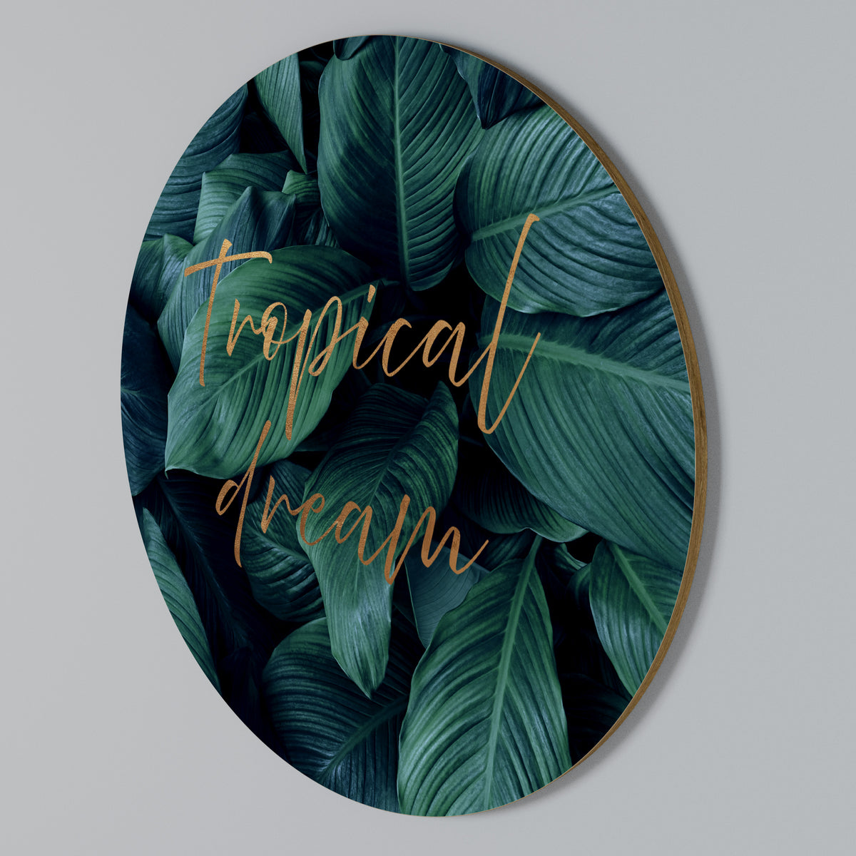 TROPICAL BLISS Rundes Wandbild