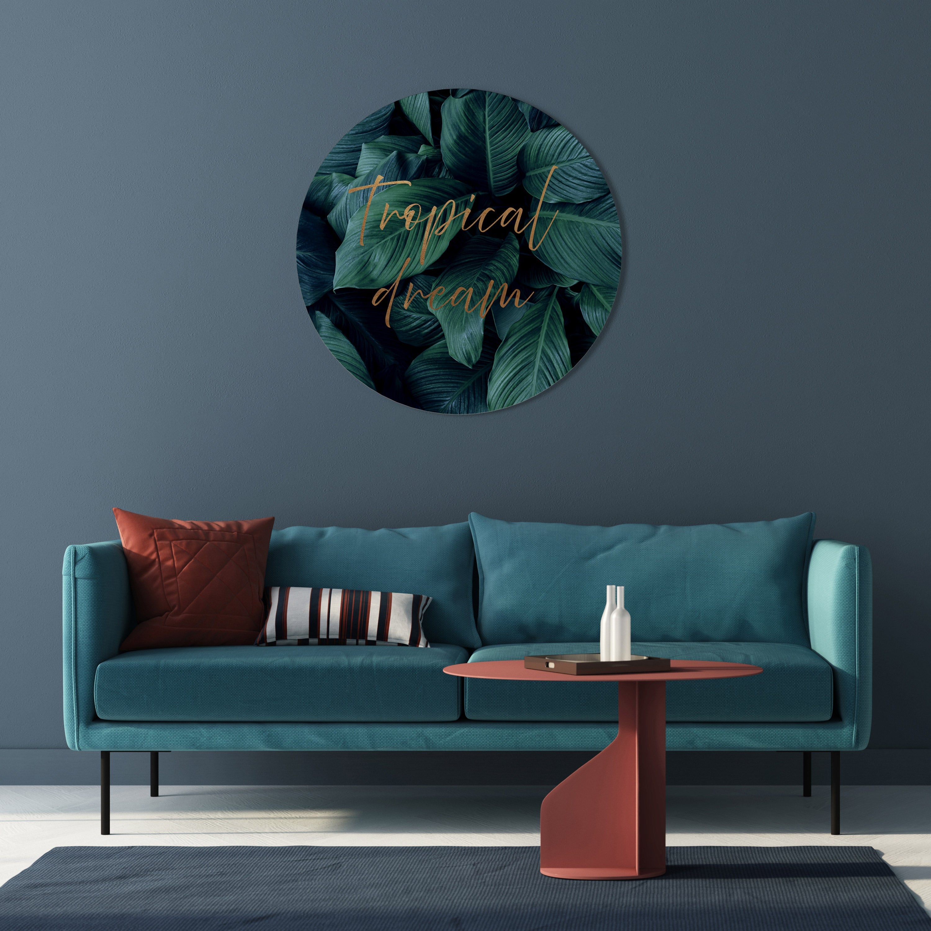 TROPICAL BLISS Runde Wandkunst