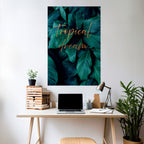 TROPICAL BLISS Selbstklebendes Poster - Hochformat