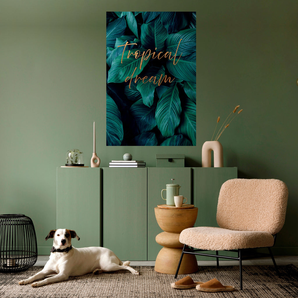 TROPICAL BLISS Vertikales Poster zum Abziehen und Aufkleben